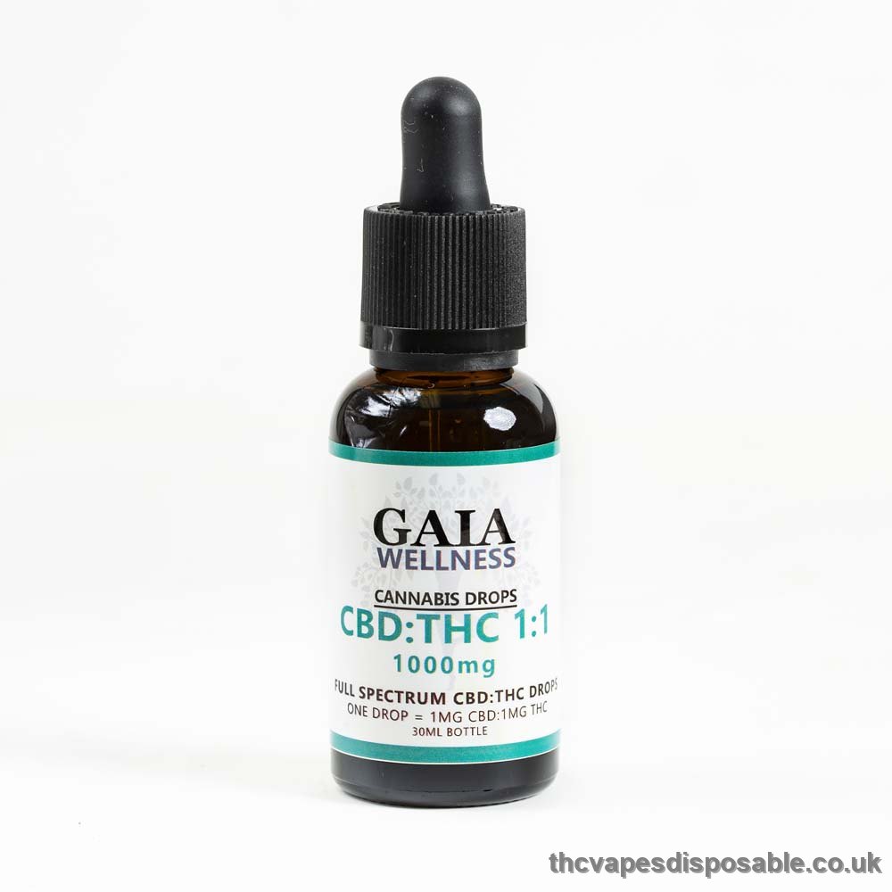 Full-Spectrum 1:1 CBD:THC Drops 1000mg UK