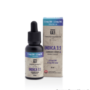 Twisted Extracts Oil Drops Indica 31-Orange (225mg CBD + 75mg THC-30ml) UK