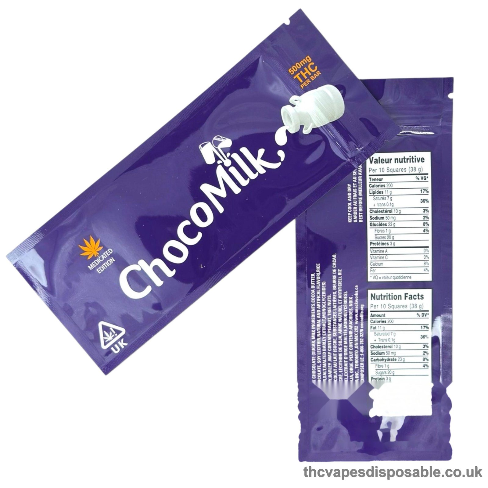 CHOCO MILK THC CHOCOLATE BARS UK