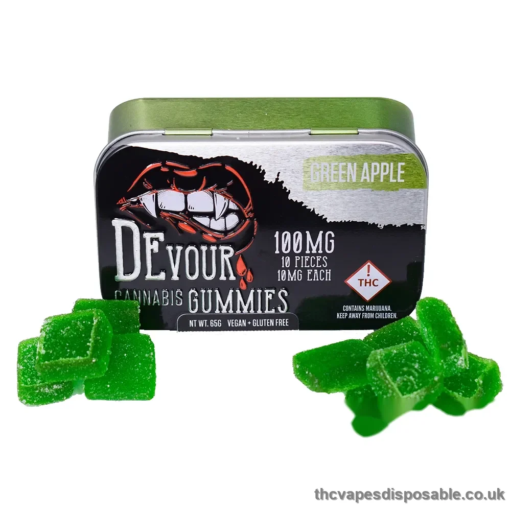 Green Apple-Devour Cannabis Gummies UK