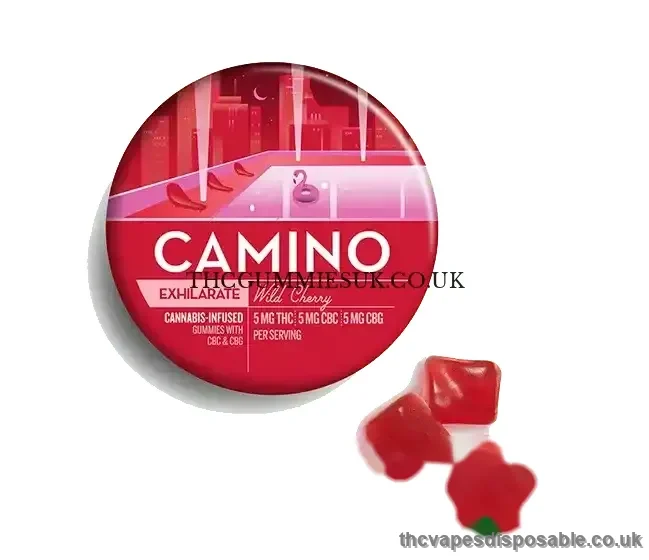 Camino Wild Cherry CBG Exhilarate Gummies UK