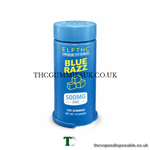 ELF THC Premium THC Edibles 500mg Blue Razz UK