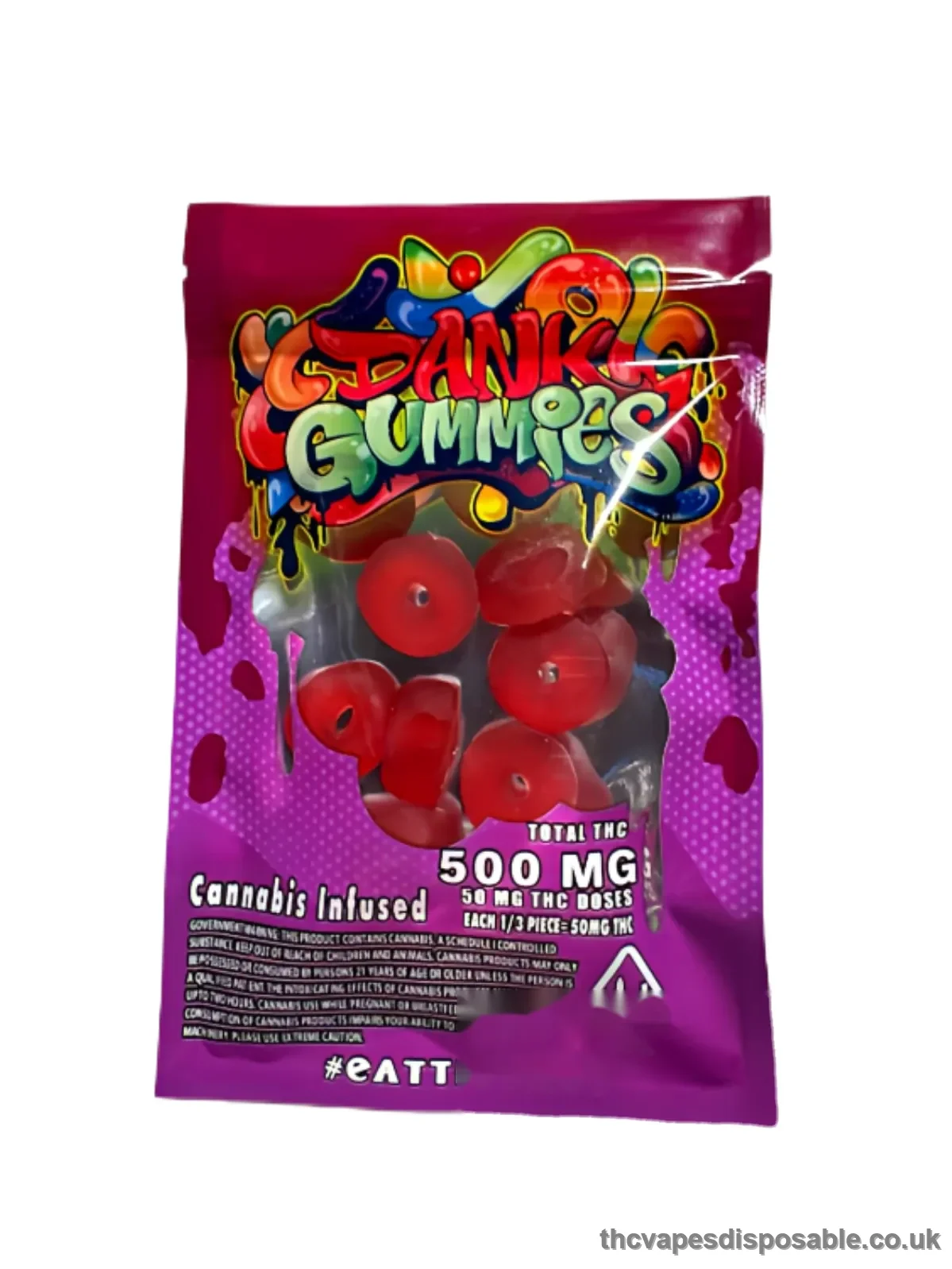 Raspberry-Premium DANK Gummies UK