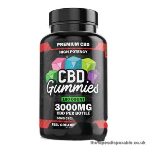 Hemp Bombs, High Potency CBD Gummies, Isolate THC-Free, 100ct, 3000mg CBD UK