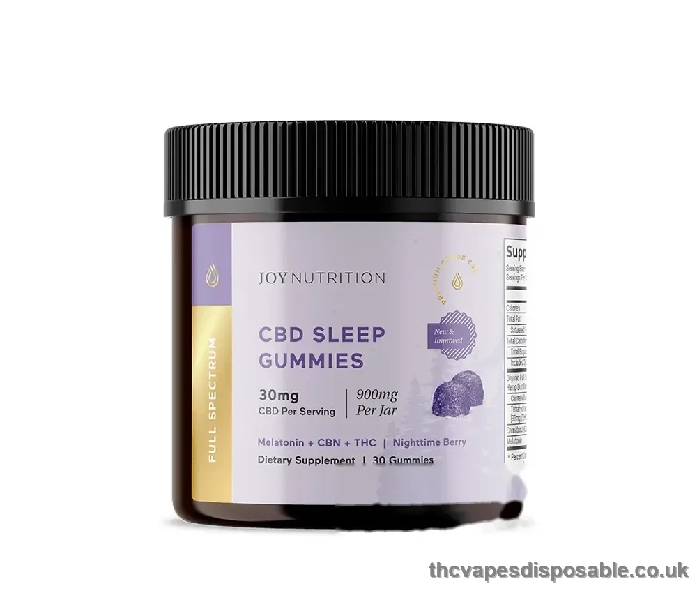 Joy Organics, CBD Sleep Gummies + CBN + THC, Nighttime Berry, Full Spectrum, 30ct, 30mg THC + 90mg CBN + 900mg CBD UK