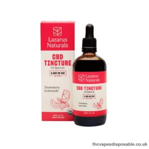 Lazarus Naturals, CBD Tincture, Strawberry Lemonade, Full Spectrum, 4fl oz, 6000mg CBD UK