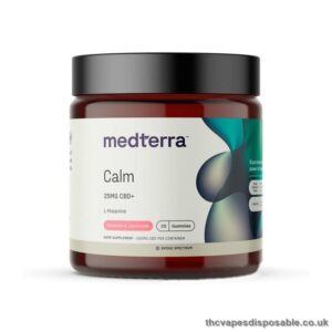 Medterra, Calm 25mg CBD+ Gummies, Strawberry Lemonade, Broad Spectrum THC-Free, 20ct, 500mg CBD UK