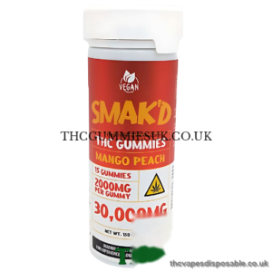 Smak’d THC Blend 30K mg Gummies-Mango Peach UK