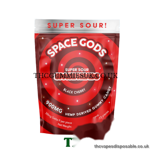 Space Gods D9/CBD 900mg Gummies Black Cherry UK