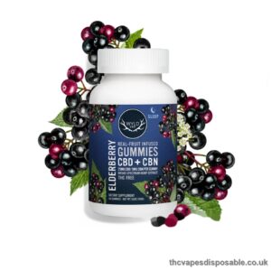 Wyld CBD, Elderberry Gummies, Broad Spectrum THC-Free, 40ct, 200mg CBN + 1000mg CBD UK