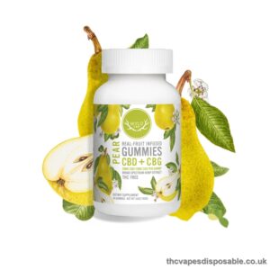 Wyld CBD, Pear Gummies, Broad Spectrum THC-Free, 40ct, 400mg CBG + 800mg CBD UK