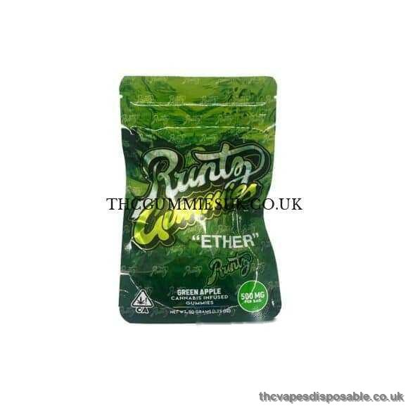 RUNTZ GUMMIES-ETHER (GREEN APPLE)500MG UK
