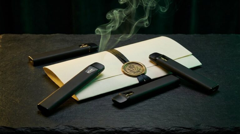 THC vape pens beside a UK legal document — are THC vape pens legal in the UK