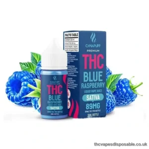 CanaPuff Blue Raspberry 89mg THC – Liquid, 30 ml UK