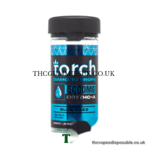 Torch Diamond Drops D9 + THCP 5000mg Gummies Blue Razz UK